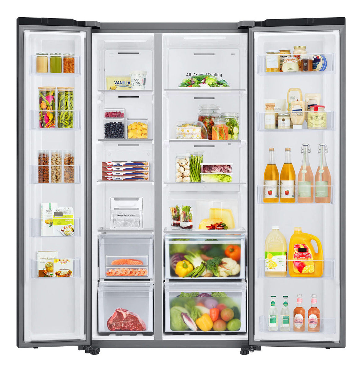 Heladera Samsung Inverter Side By Side Color Clean Pink - White Rs23cb70na7pbg