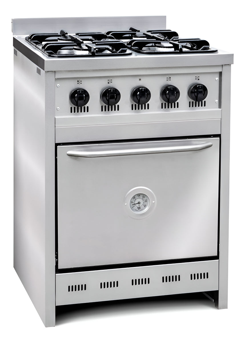 Cocina Semi Industrial Tst 60cm 4 Hornallas Color Acero Inoxidable Tipo De Conexión Gas Natural 450-55