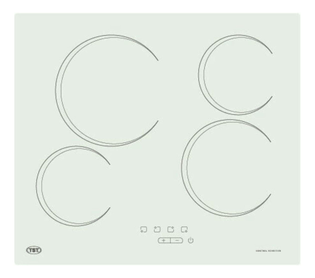 Anafe Cocina Eléctrico Tst 4 Hornallas Vitrocerámico Blanco 26-4