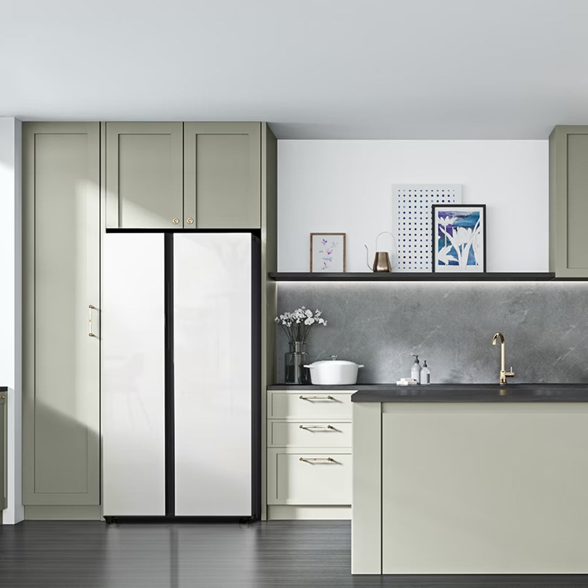 Heladera Samsung Inverter Side By Side Color Clean Pink - White Rs23cb70na7pbg