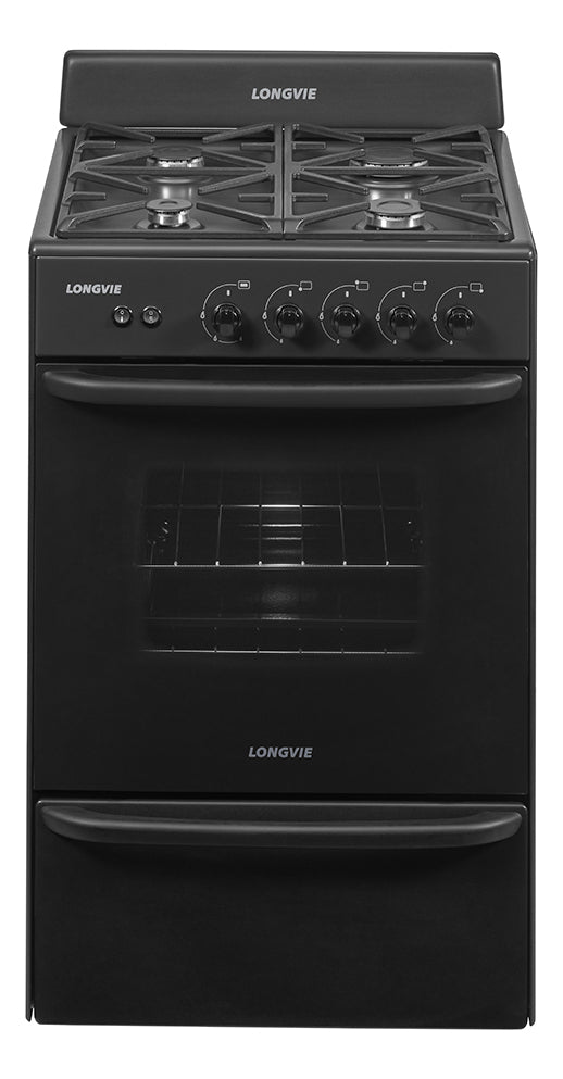 Cocina A Gas Longvie 13331gf 56cm Grafito Cajón Parrilla