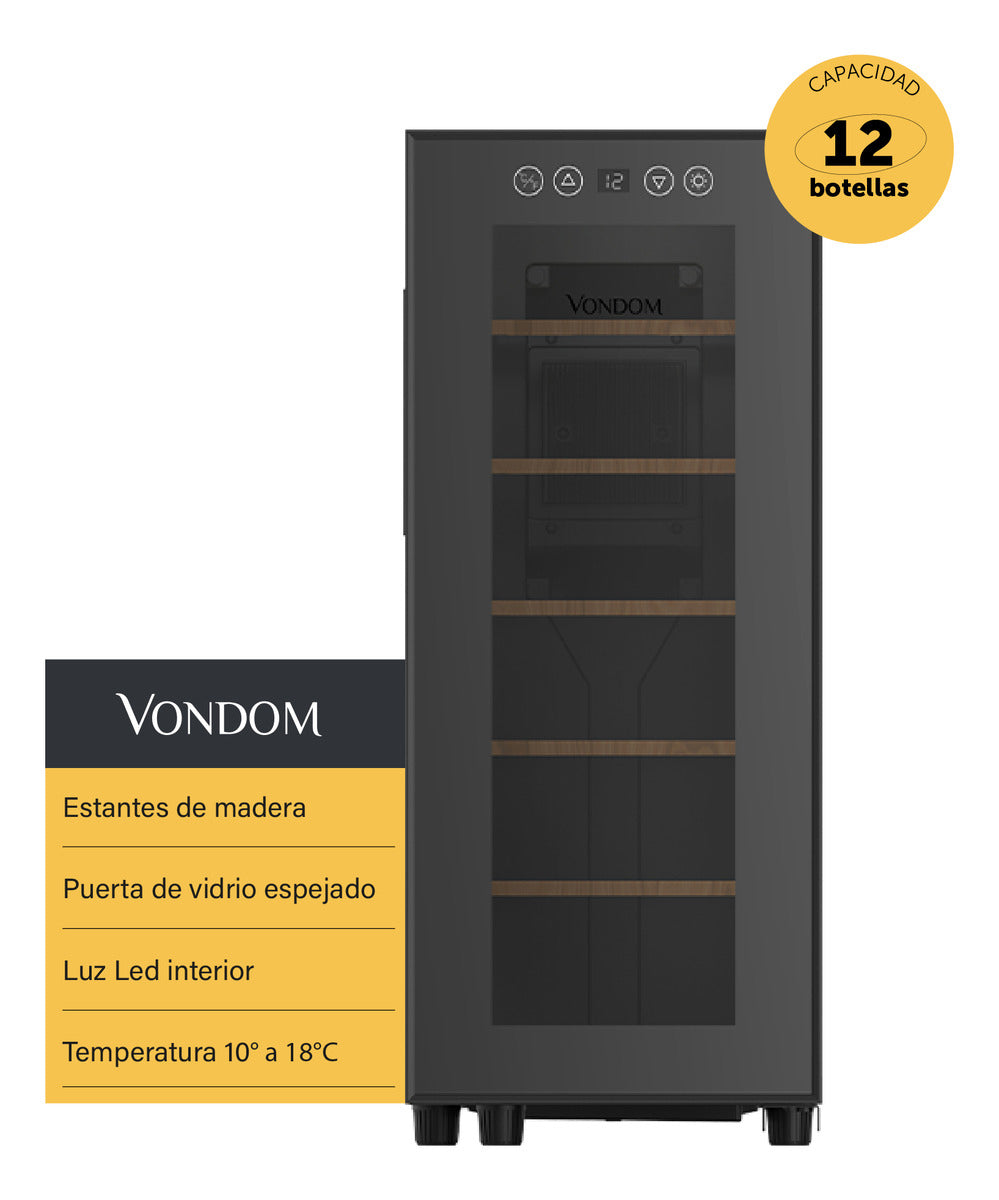 Cava De Vinos Vondom Para 12 Botellas Con Estantes De Madera T12