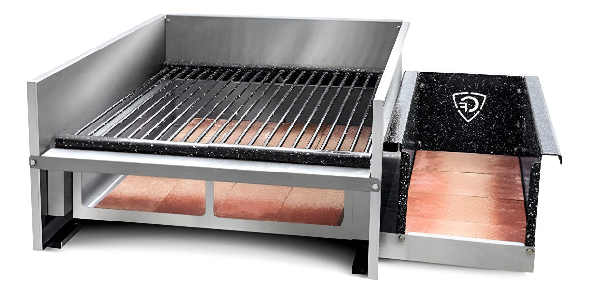 Parrilla a Carbón y Leña 60 cm Acero Inoxidable Resistente Exterior 462-60