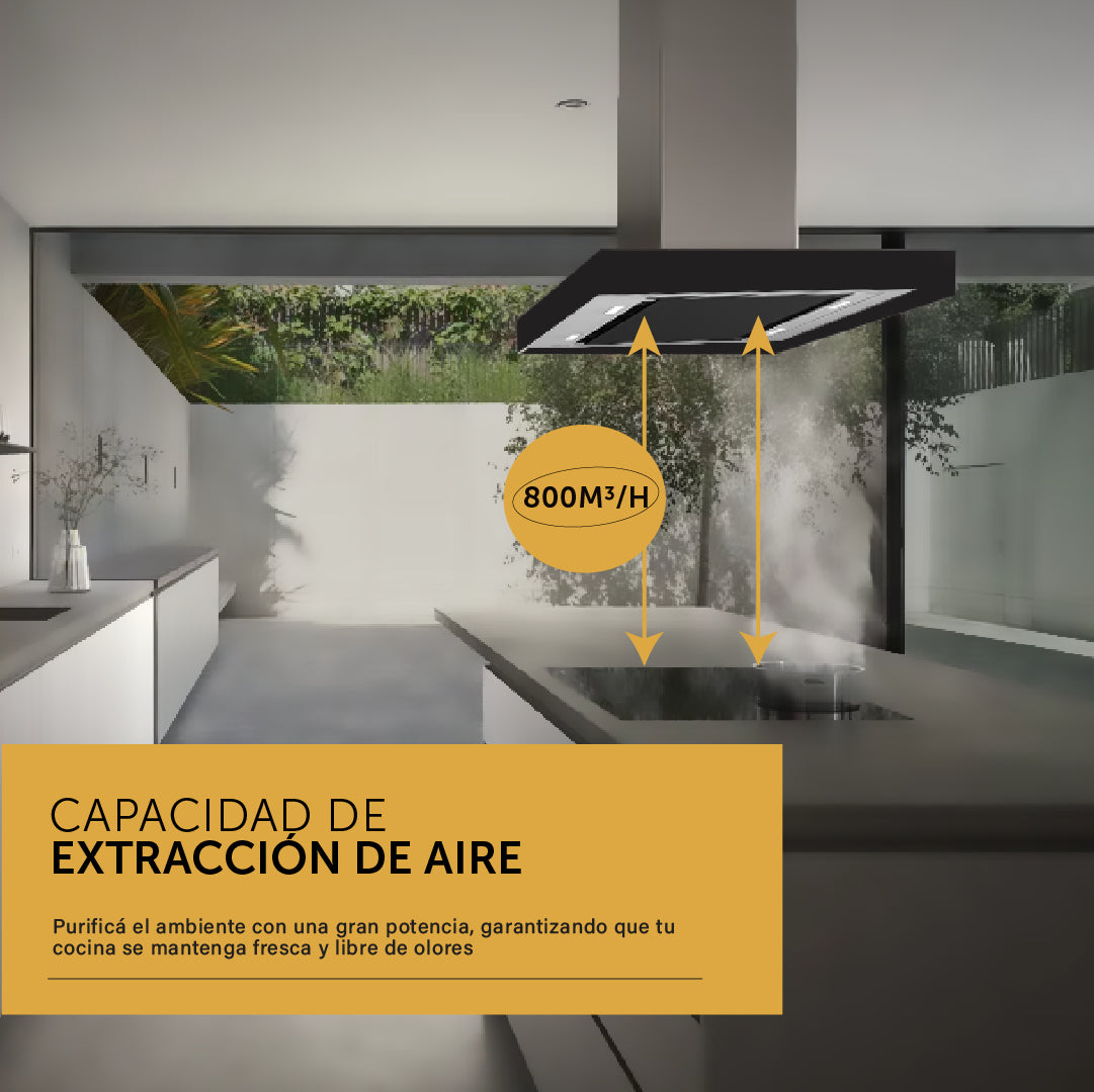 Campana De Cocina Para Isla Vondom Acero Inoxidable 90 Cm VC90AMIS