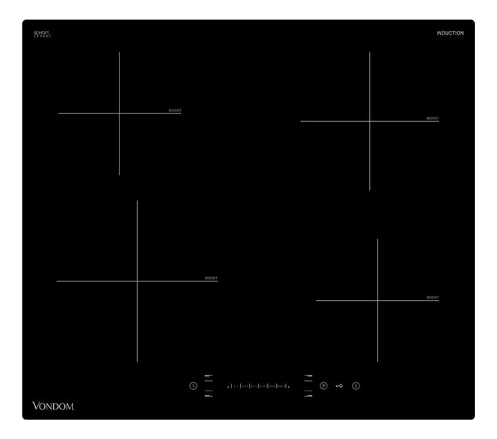 Anafe A Inducción Eléctrico Empotrable Vondom - 60 Cm I7204C