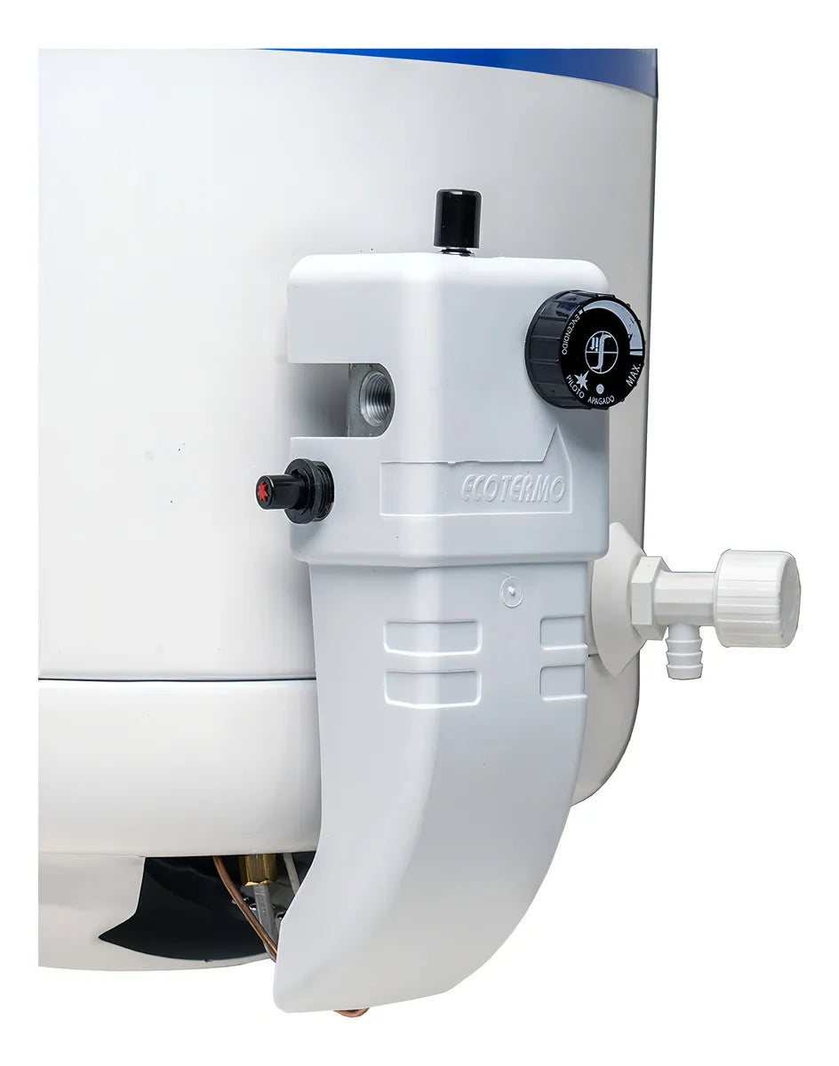 Termotanque A Gas Natural Ecotermo Alta Recuperación 53l Color Blanco