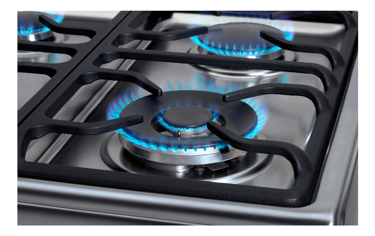 Cocina A Gas Longvie 19501B 56cm Encendido Una Mano 6 BLANCA