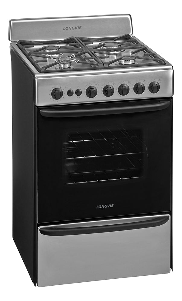 Cocina Longvie Standard 13501XF color acero inoxidable con puerta con visor