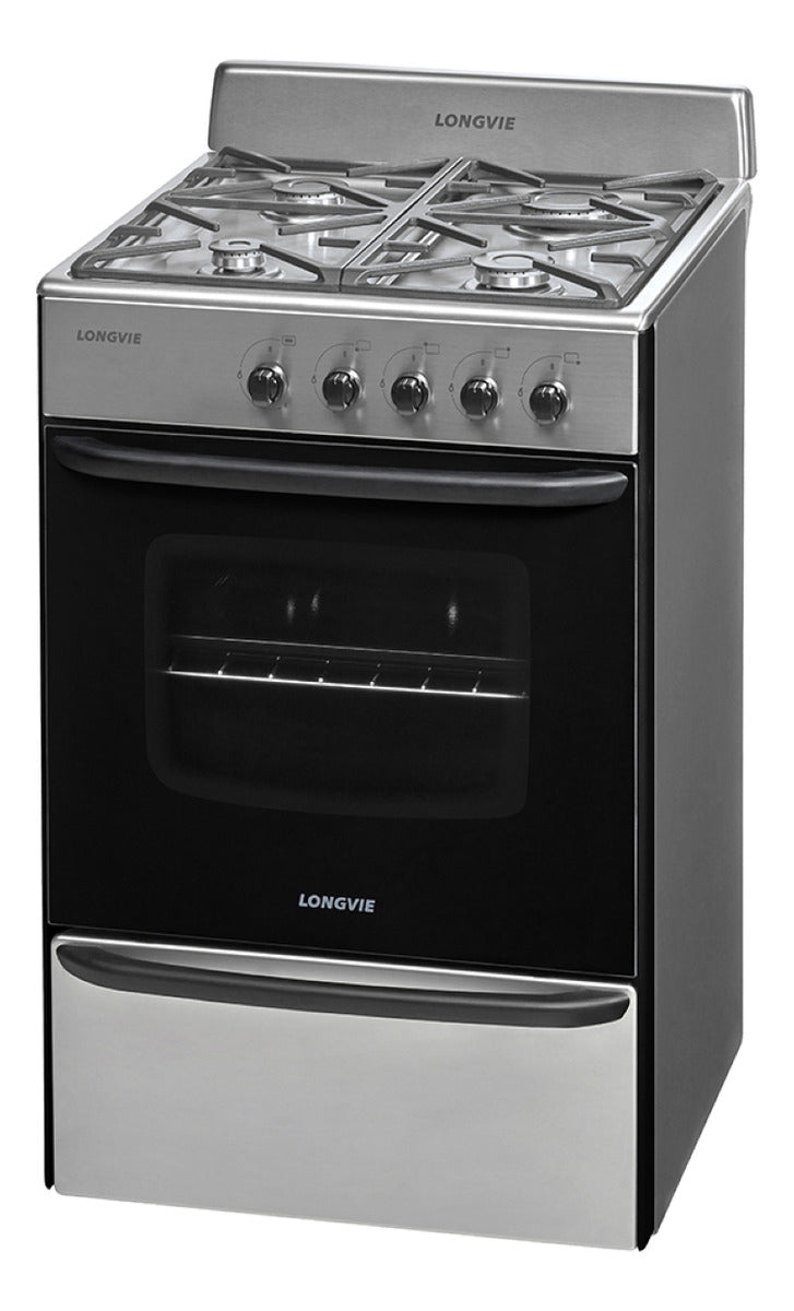 Cocina A Gas Longvie 13231xf 56cm Cajón Parrilla Color Acero inoxidable