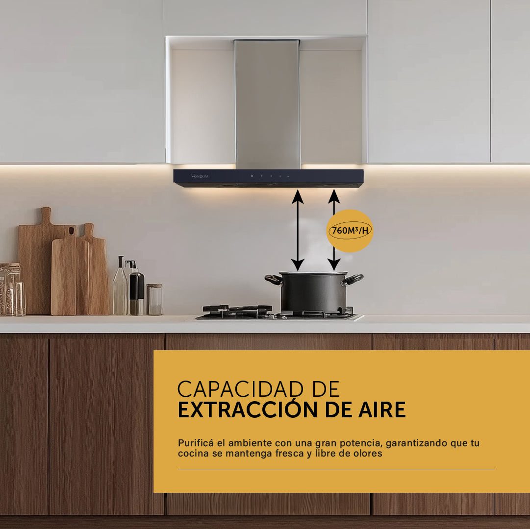 Campana De Pared Vondom - Acero Inoxidable 90 Cm Acero Inoxidable VC90AH