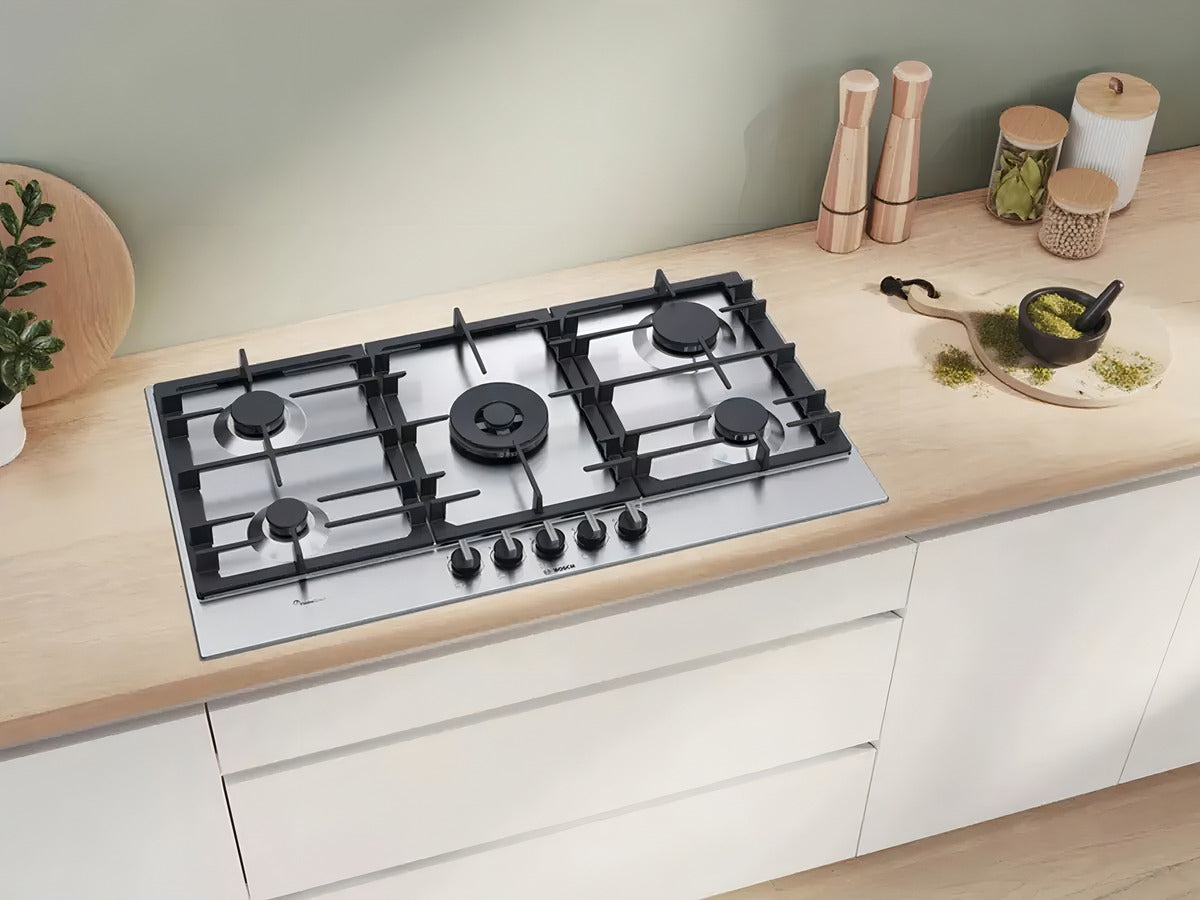 Anafe Bosch Serie 6 A Gas Acero 5 Hornallas Acero Pcr9a5b90