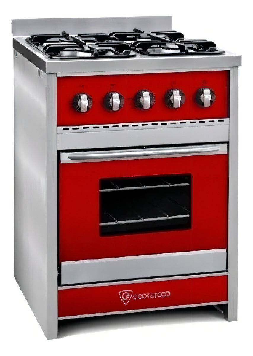Cocina TST Chiara color rojo con puerta con visor 453-60R