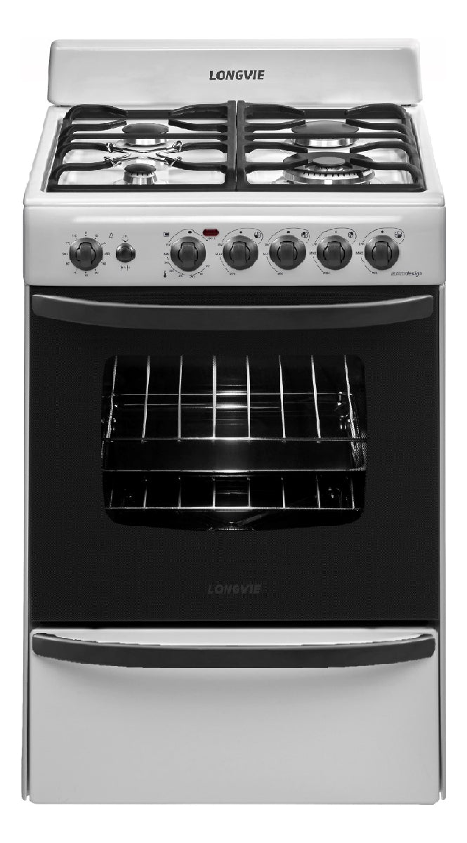 Cocina Longvie Eurodesign 19601B color blanco con puerta con visor