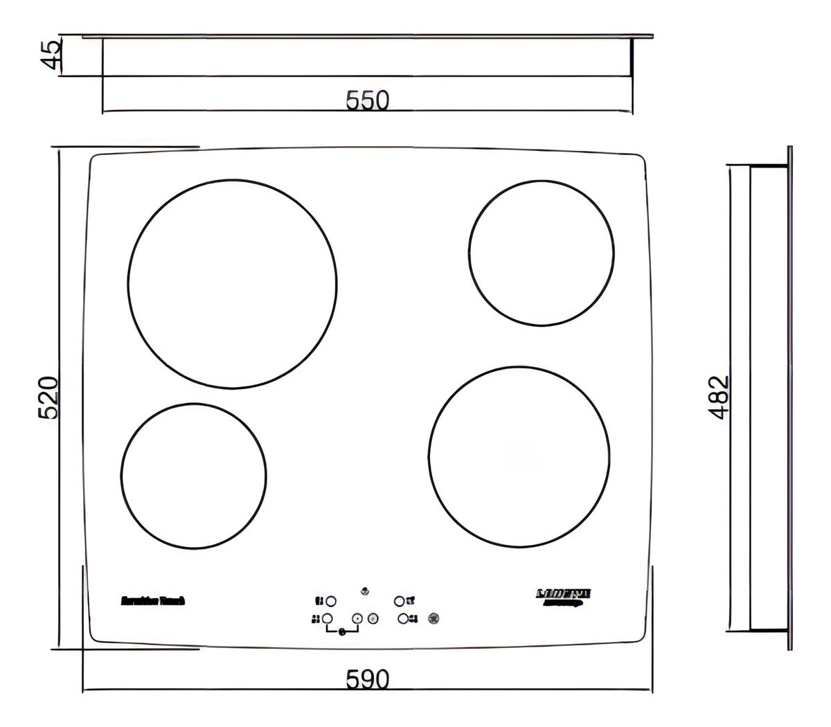 Anafe Vitrocerámico Longvie Avst360k Sensitive Touch Color Negro