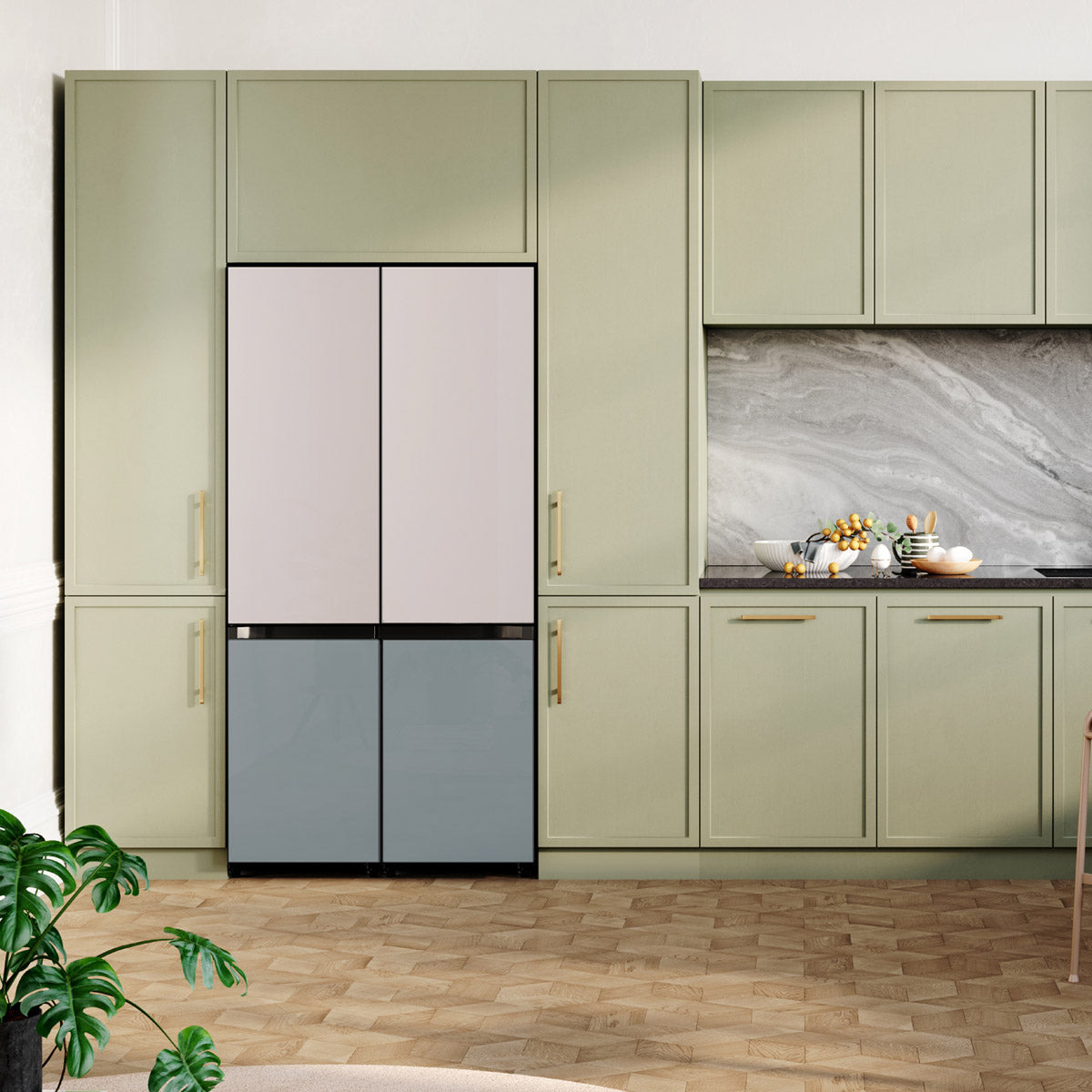 Heladera Samsung Bespoke Inverter 328lts Mixed Satin Beige-g SARB33A3070BG