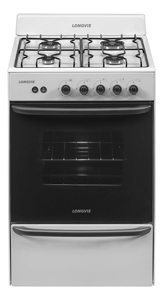 Cocina A Gas Longvie 12331b 56cm Blanca Cajón Parrilla