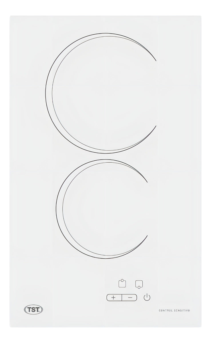 Anafe Vitroceramico Tst 2 Hornallas Blanco 52x32 Cm 26-2