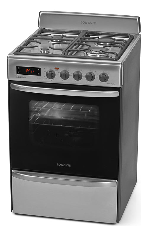 Cocina A Gas Longvie 21501x 56cm Inox Grill Eléctrico