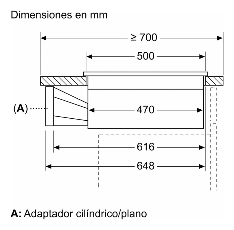 Anafe Eléctrico Bosch Inducción Con Extractor integrado Pvq731f25e