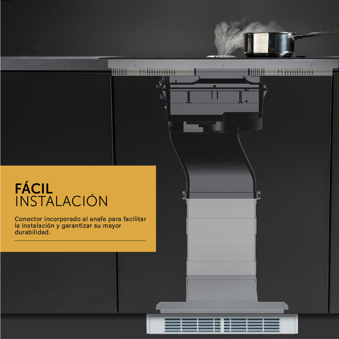 Anafe A Inducción Empotrable Vondom Con Extractor Integrado 80 Cm ANA80D