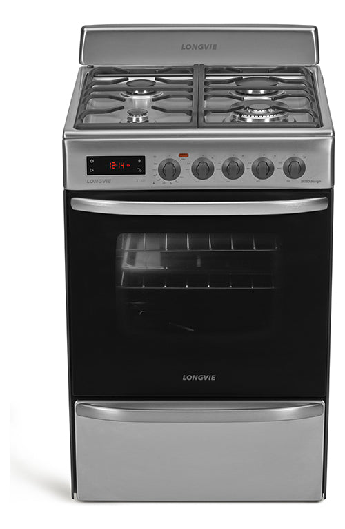 Cocina A Gas Longvie 21501x 56cm Inox Grill Eléctrico