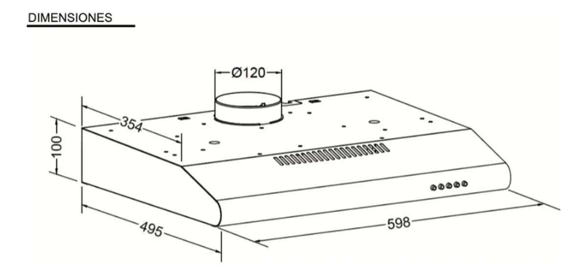 Campana Extractora Purificadora Artei Uxes Ss 60cm Color Blanco