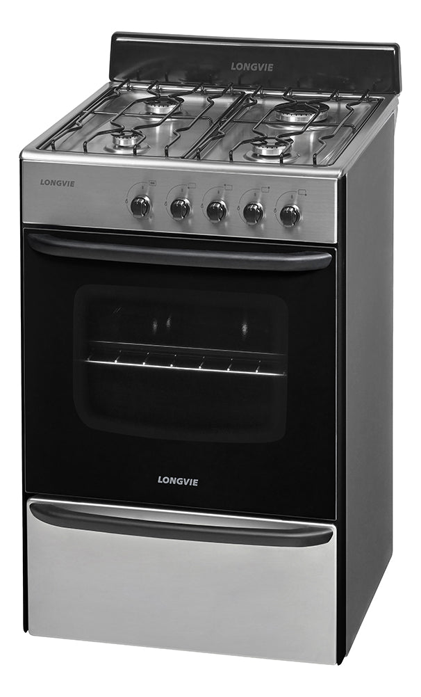 Cocina A Gas Longvie 12231x 56cm Cajón Parrilla Acero inoxidable