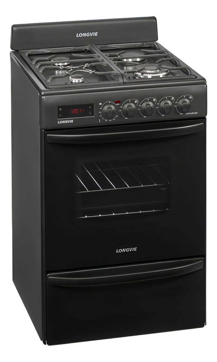 Cocina A Gas Longvie 21601gt 60cm Grafito Grill Eléctrico Grafito