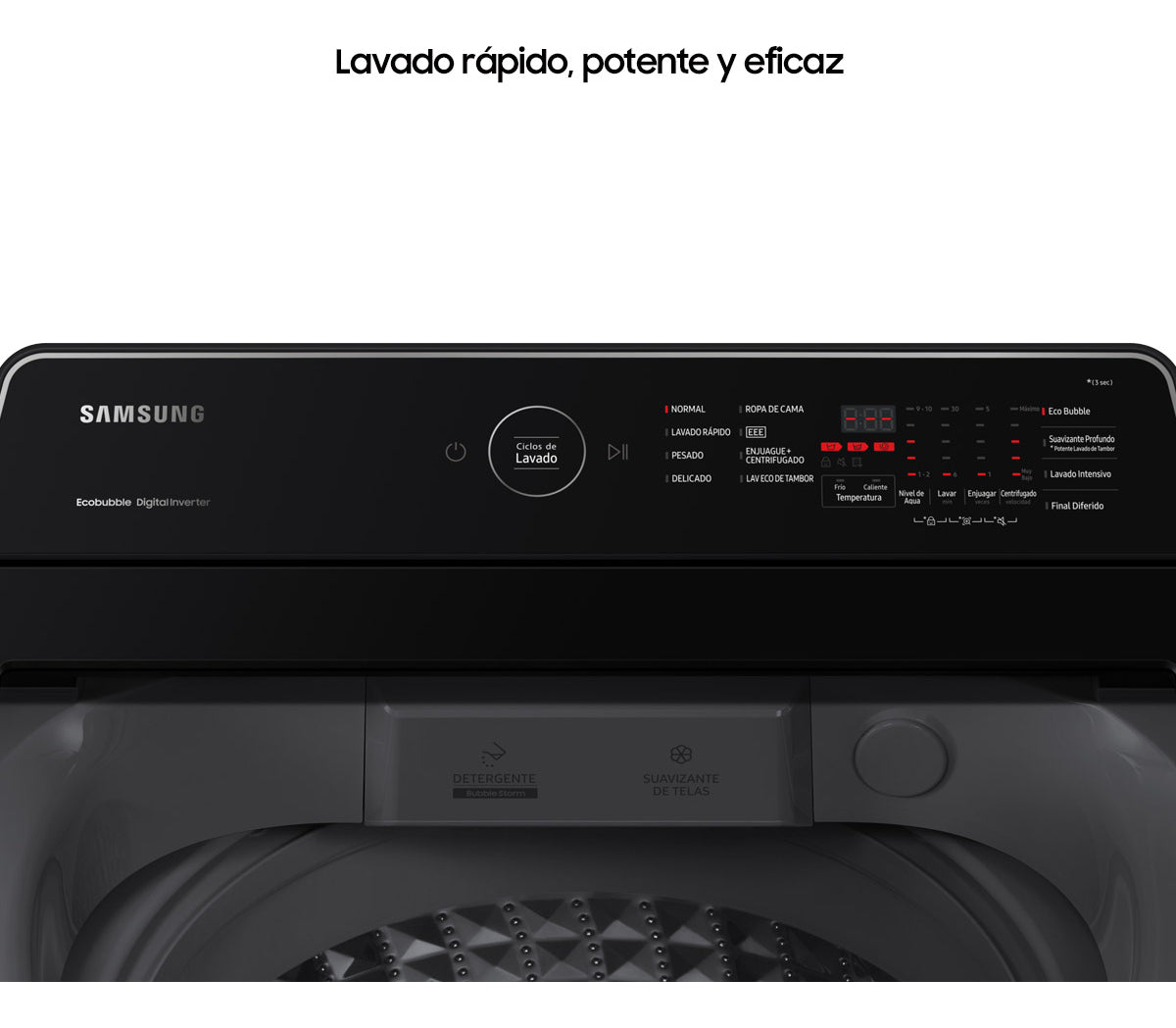 Lavarropas Samsung 8.5kg Ecobubble Inverter Blanco Wa85c5441bwubg SAWA85C5441BWUBG