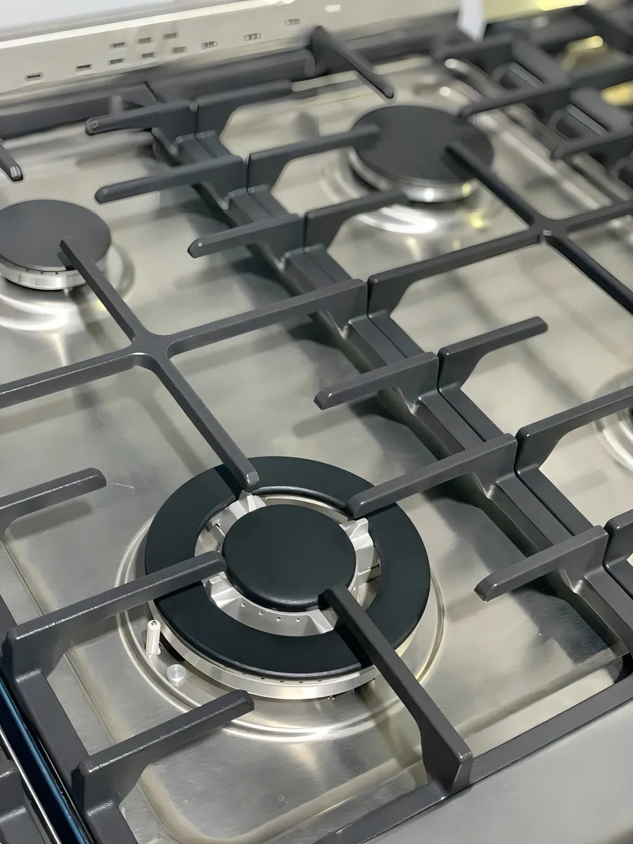 Cocina A Gas Morelli Zafira 600 4hornallas 60cm Puerta Visor Color Acero Inoxidable