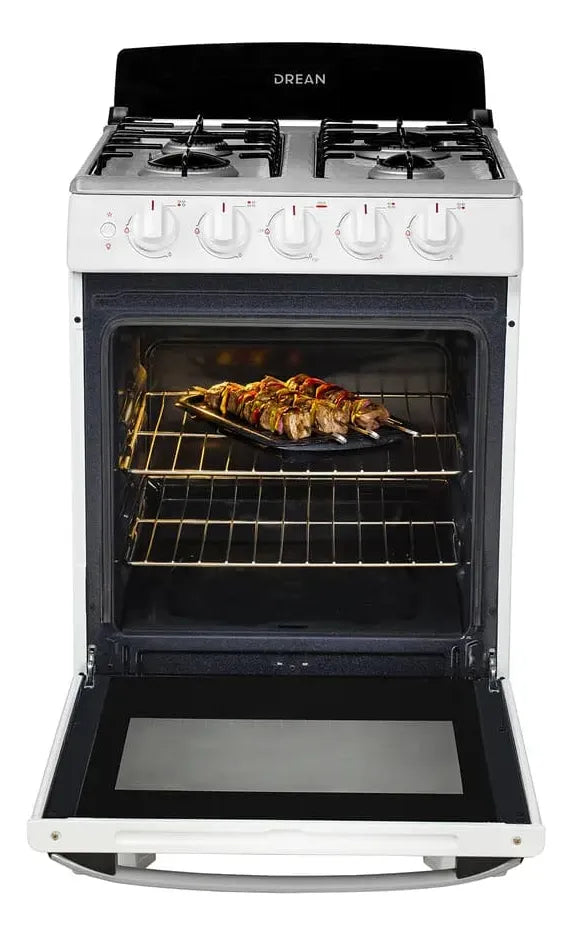 Cocina Multigas Drean 55cm Luz Encendido Termostato Blanca