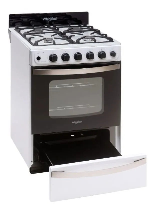 Cocina Whirlpool Multigas 56 Cm Blanca Color Blanco
