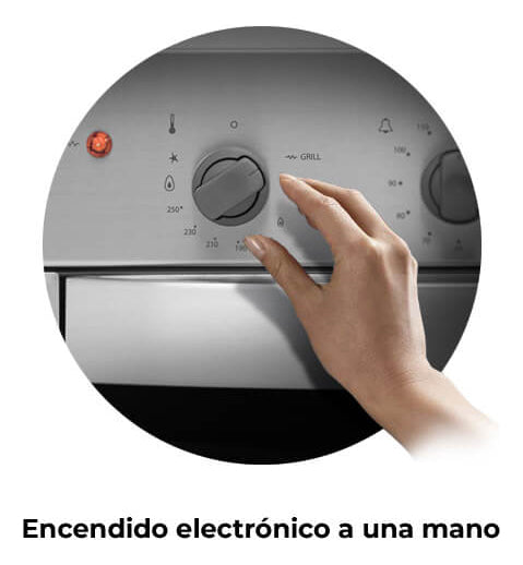 Horno A Gas Longvie H1500g Con Grill Eléctrico De Empotrar Grafito