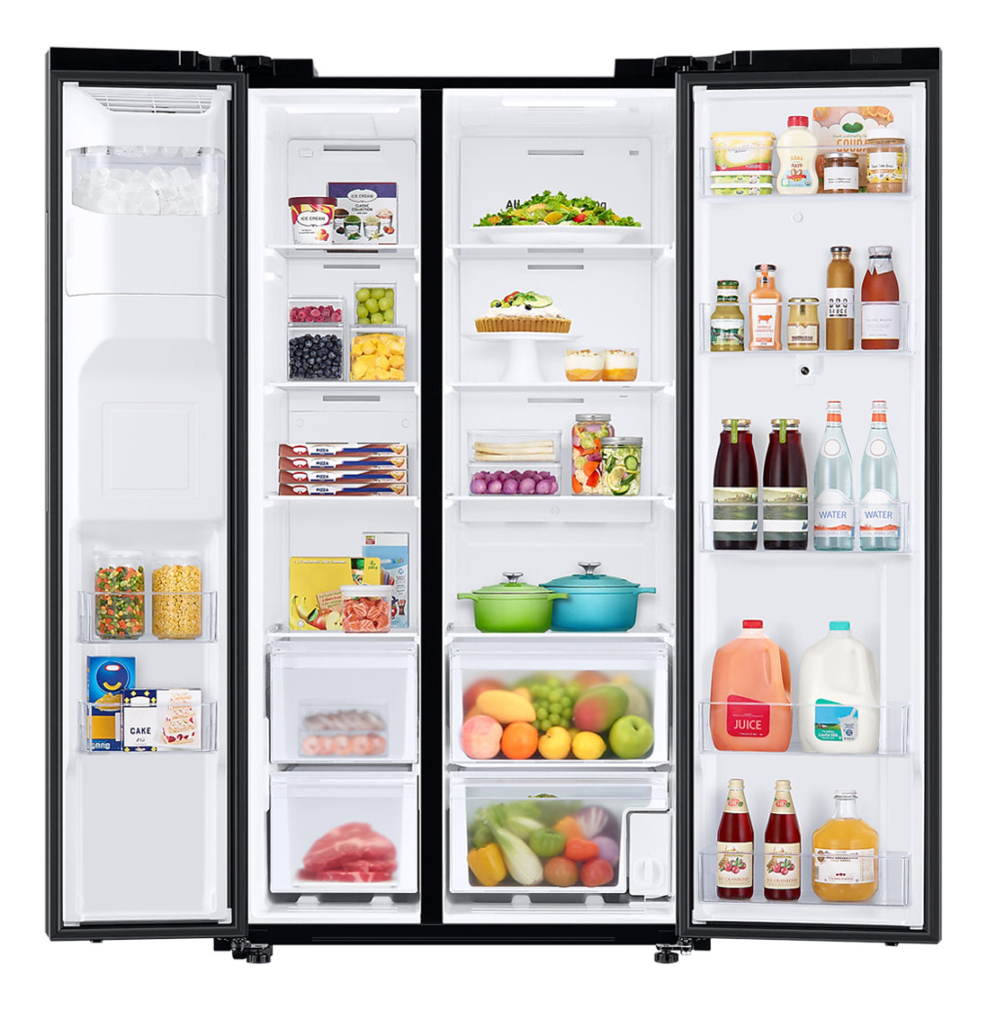 Heladera Samsung Inverter Side By Side Rs27t5561 Family Hub Color Black DOI Negra SARS27T5561B1