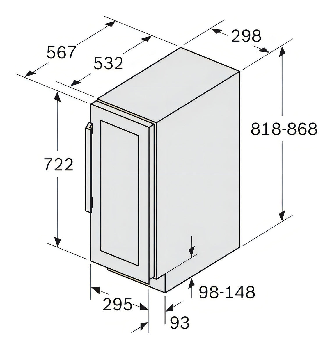 Cava Eléctrica Vinoteca Bosch Kuw20vhf0 21 Botellas