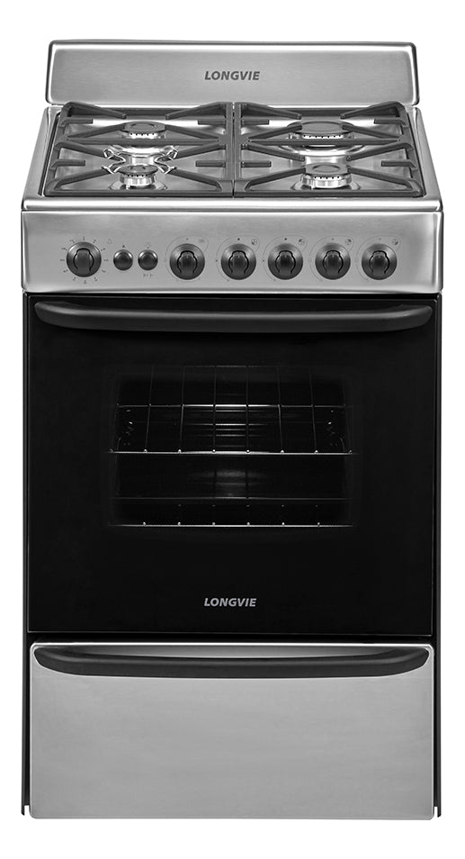 Cocina Longvie Standard 13501XF color acero inoxidable con puerta con visor