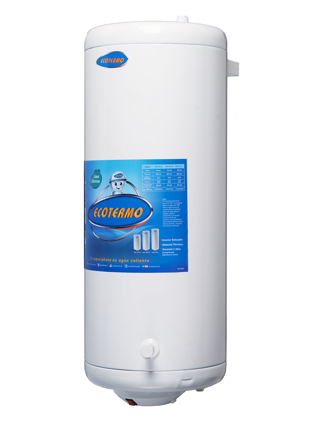 Termotanque Eléctrico Ecotermo ELEC 106 96L TECO10I106