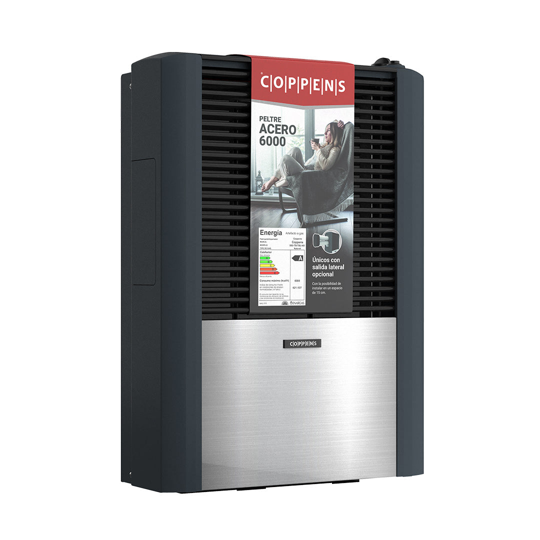 Calefactor Coppens Peltre Acero 6000 Kcal/h Tiro Balanceado Multigas