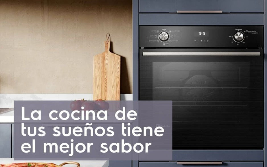 Horno Electrolux Convección Negro Empotrable A Gas 80l Effic