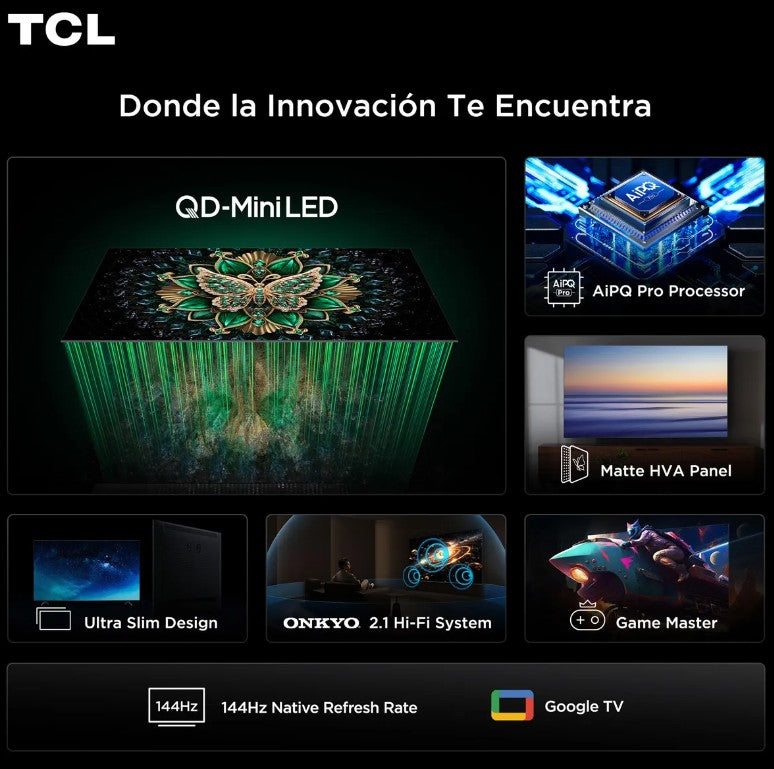 Smart TV TCL 65C6K 65″ Mini LED 4K Google TV HDR Dolby Vision