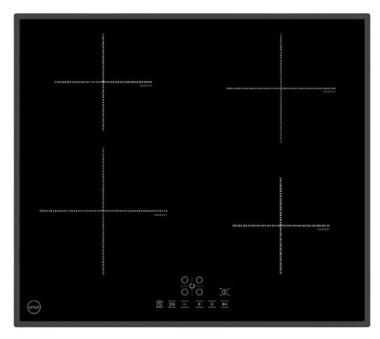Anafe Inducción Artei 60cm 4h Touch Flex Zone & Bisel Vidrio Negro MT-C472100A-V2