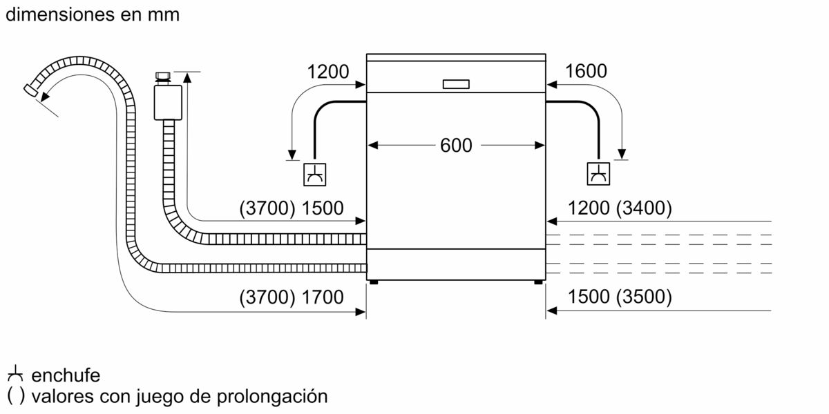 Lavavajillas Bosch Serie 2 SMS25AI05E Capacidad 12 Cubiertos