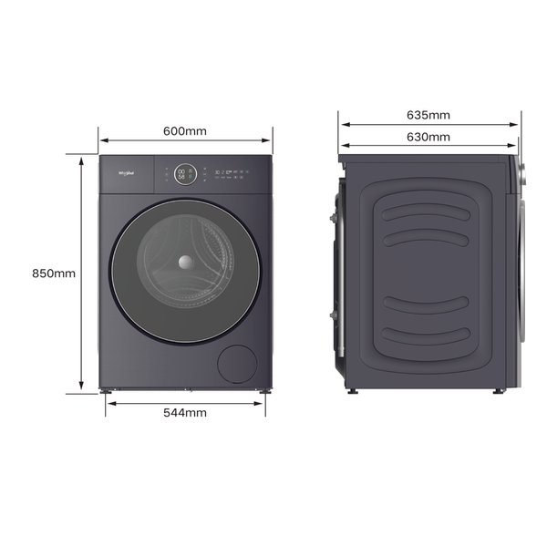 Lavarropas Whirlpool Carga Frontal 11 kg Inverter Violeta Oscuro WNQ11ASDNA