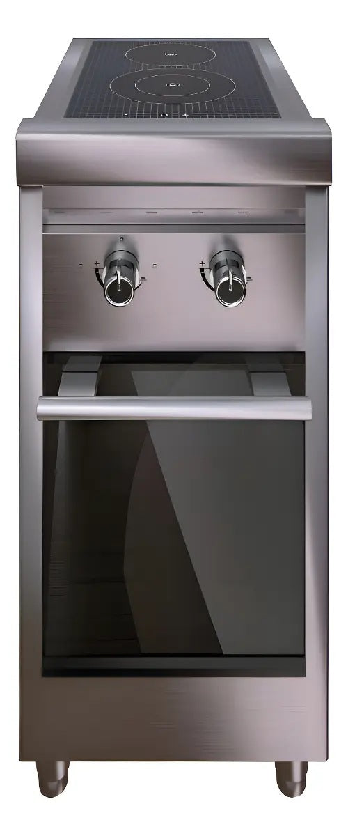 Cocina Eléctrica Morelli Nano Acero Inoxidable 2 Hornallas Vitrocerámicas 42 L