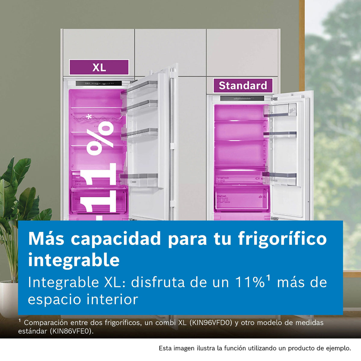 Frigorífico Combi Integrable Bosch Serie 4 KIN96VFD0 No Frost 289 L