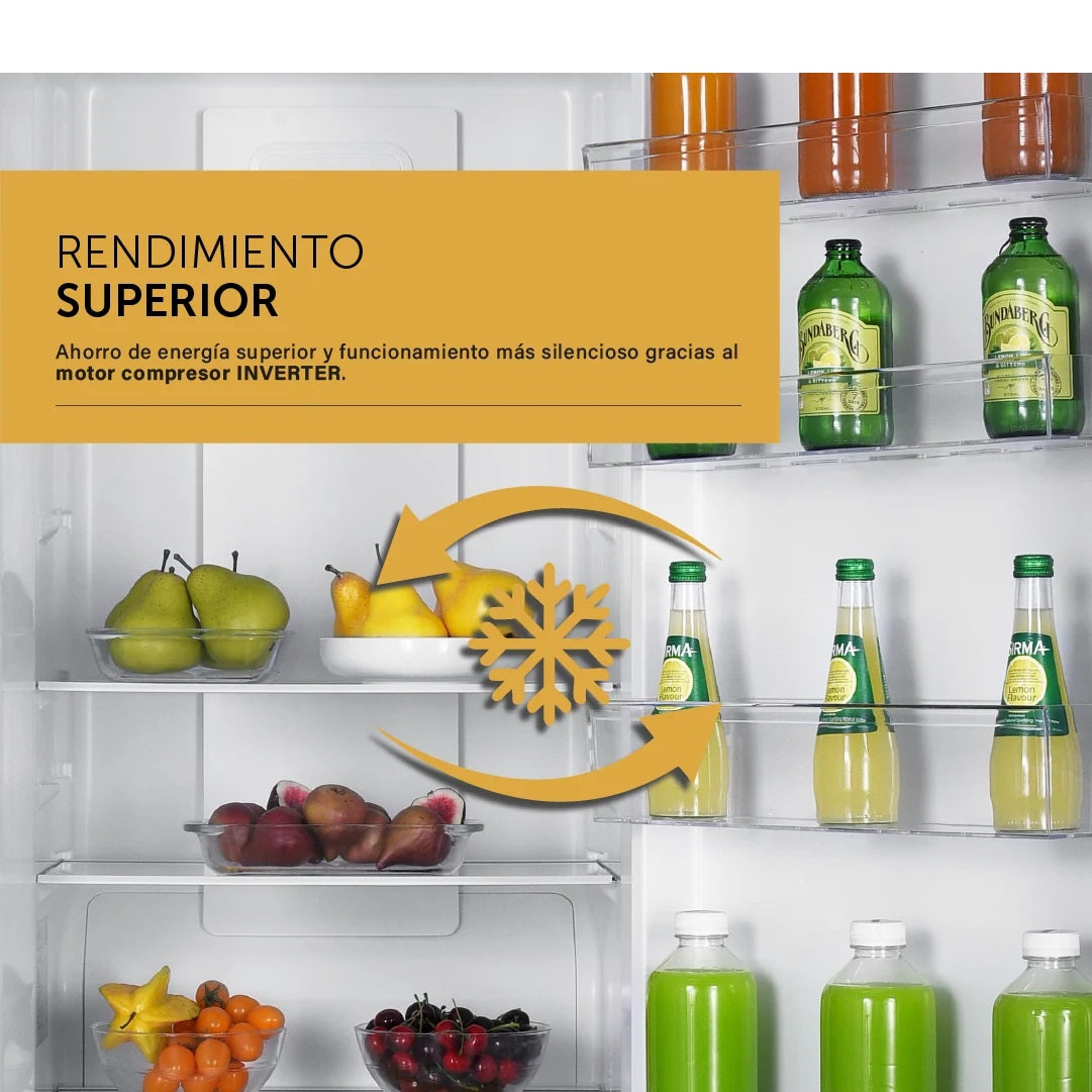 Combo Side by Side Vondom Heladera + Freezer Inverter No Frost 695 Litros Blackinox HEL388BLACKINOX + FR307BLACKINOX