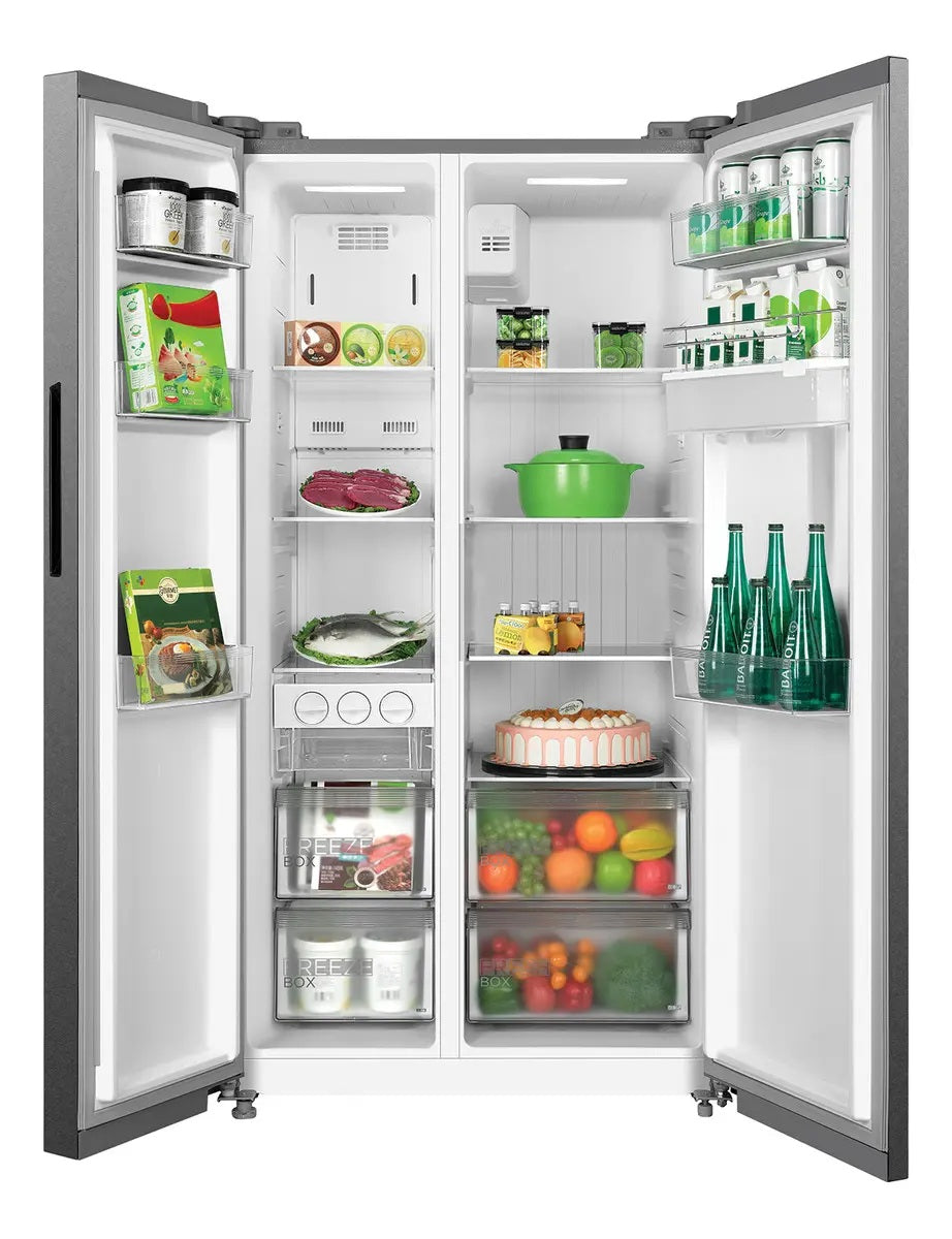 Heladera Midea Side by Side Inverter 510 Litros con Dispenser Inox MDRS710FGE46ADW