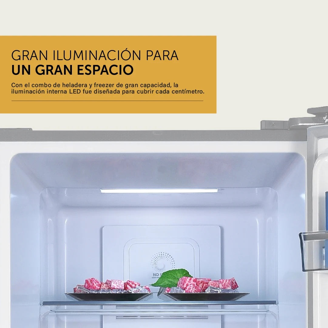 Freezer Vertical Vondom Inverter No Frost 307 Litros Acero Inoxidable Negro FR307BLACKINOX