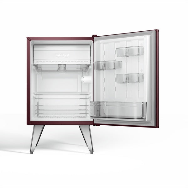 Heladera Whirlpool Retro Marsala Vino 76 Lts Freezer Integrado WRA08MGDIM