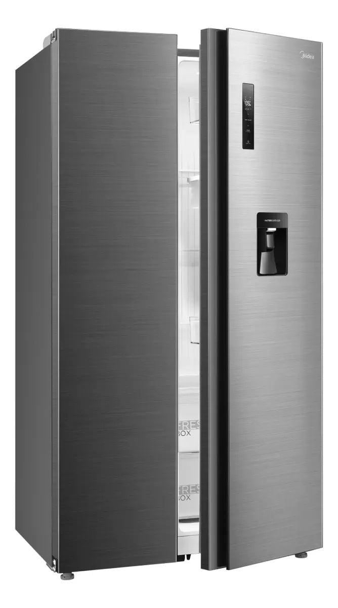 Heladera Midea Side by Side Inverter 510 Litros con Dispenser Inox MDRS710FGE46ADW